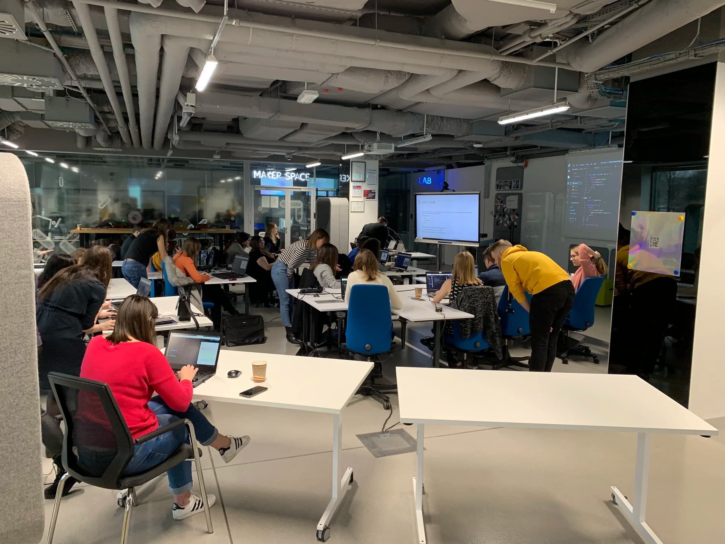 The FutureSoft team during a workshop